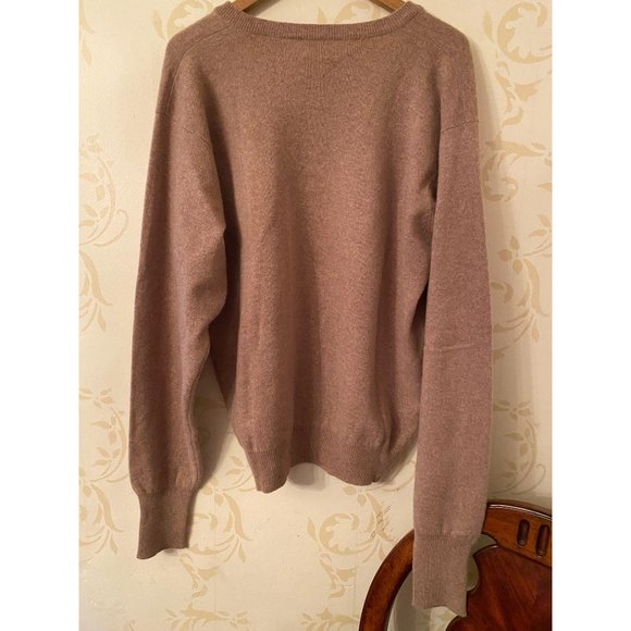 Saddles 100% Cashmere Beige Sweater Mens Size XL - Picture 2 of 4